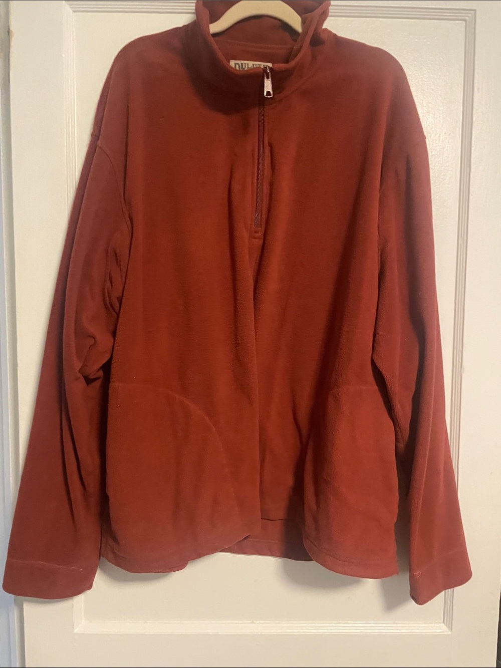 Duluth Trading Co Rust Quarter-Zip Fleece Pullover